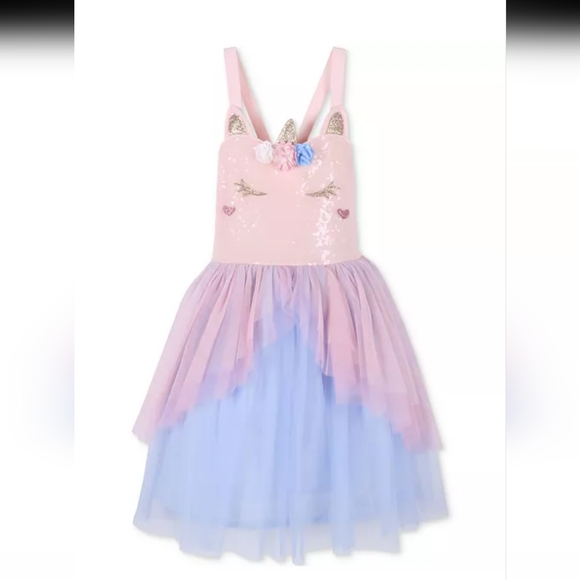 Pink & Violet Sequin Unicorn 🦄 Dress Sz 6 - Picture 1 of 4